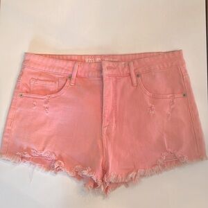 Mossimo high rise cut offs. Coral. Size 14. Gently used.